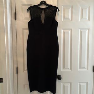 St. John Sequin Lace Midi Dress